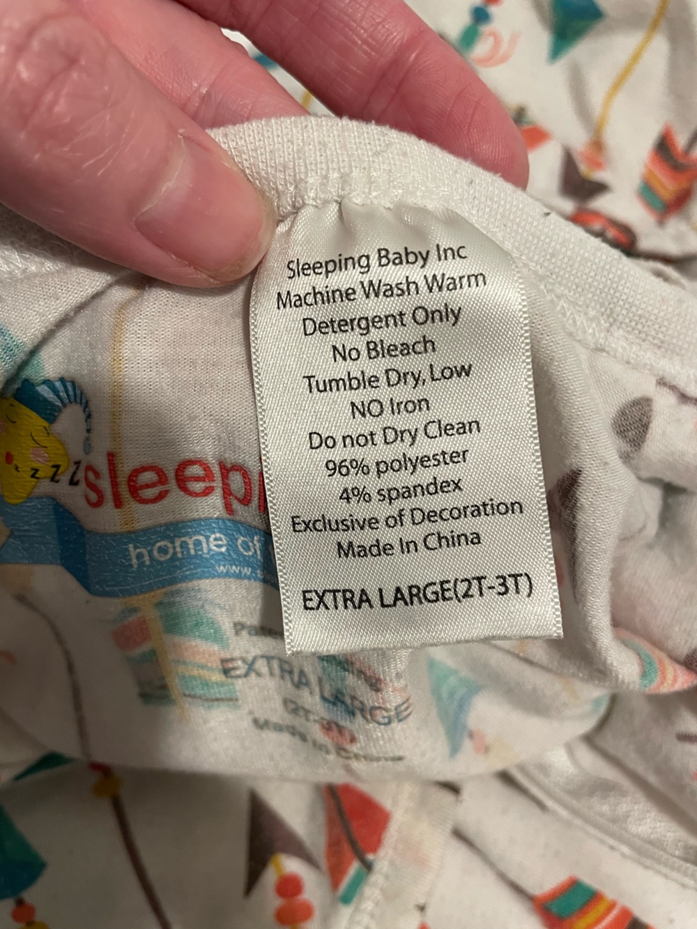 Zippadee Zip X Large Sleep Sack Wearable Blanket Size 2T - 3T Teal & Orange - Picture 4 of 5